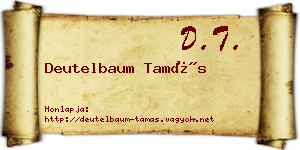 Deutelbaum Tamás névjegykártya